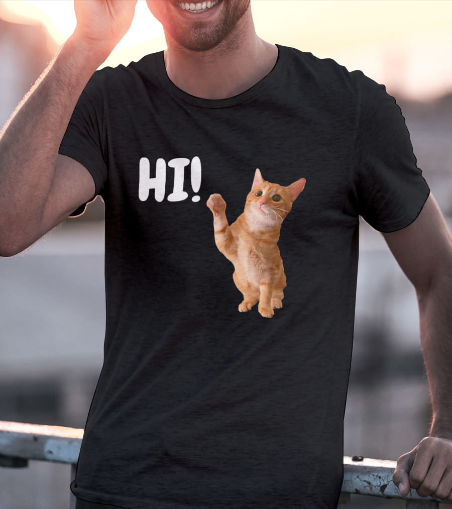 Cat Dandy Hi Paw Wave T-Shirt