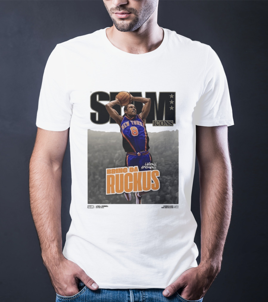 Slam Icons Latrell Sprewell Bring Da Ruckus New York Knicks T-Shirt