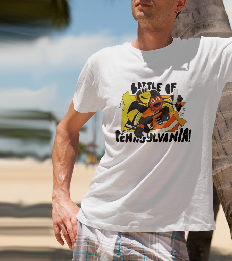Pittsburgh Penguins Philadelphia Flyers Battle Of Pennsylvania Hug T-Shirt
