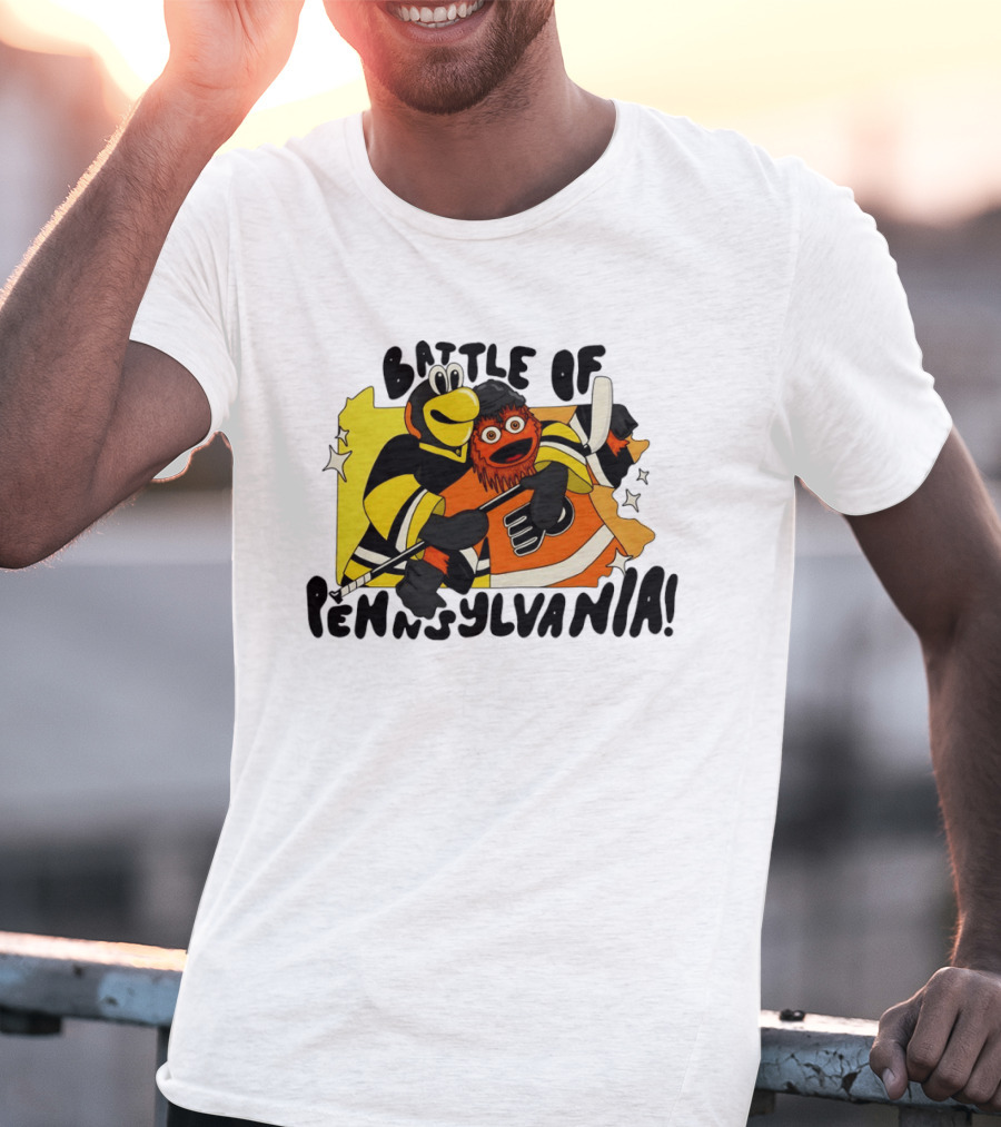 Pittsburgh Penguins Philadelphia Flyers Battle Of Pennsylvania Hug T-Shirt