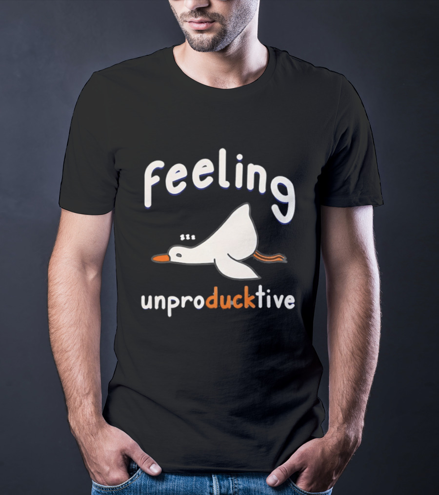 Feeling UnproDUCKtive Funny Sleeping Duck T-Shirt