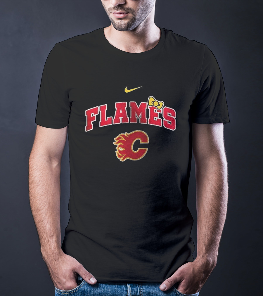 Calgary Flames Hello Kitty Collaboration Fan T-Shirt
