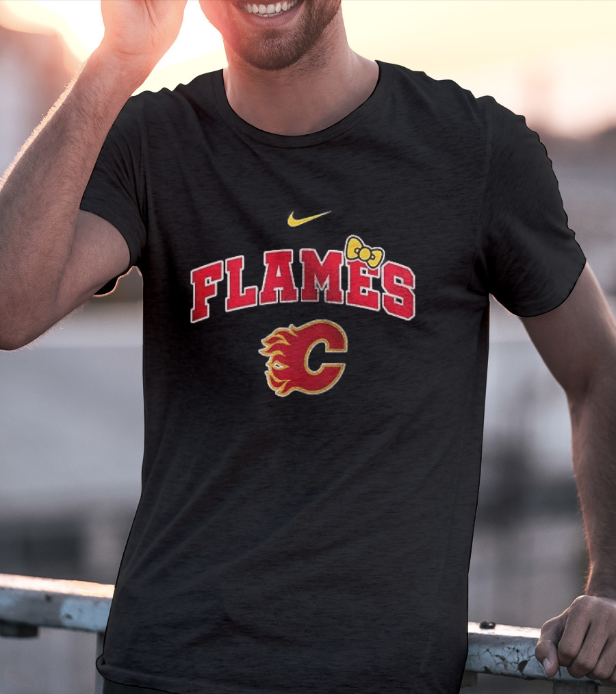 Calgary Flames Hello Kitty Collaboration Fan T-Shirt