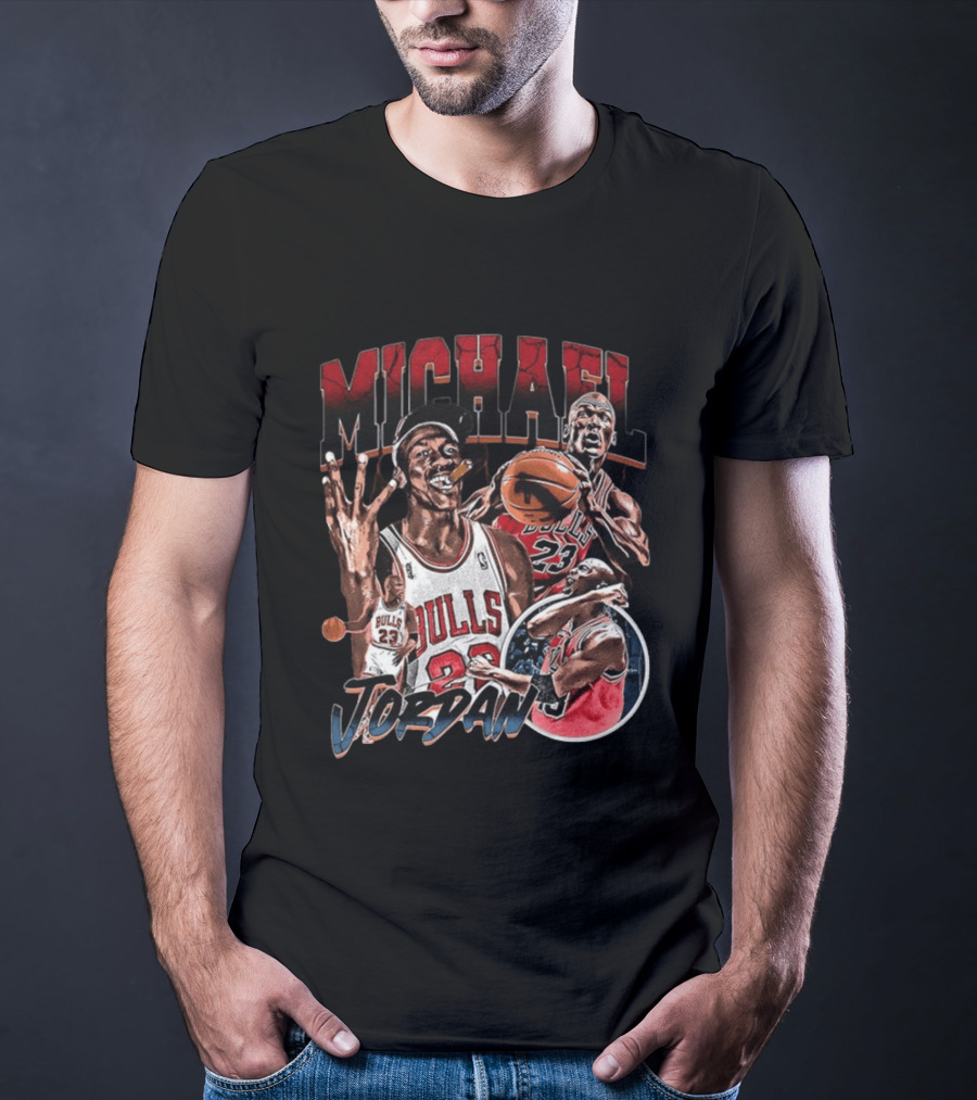 Michael Jordan Chicago Bulls NBA 90's Basketball Legend 23 T-Shirt