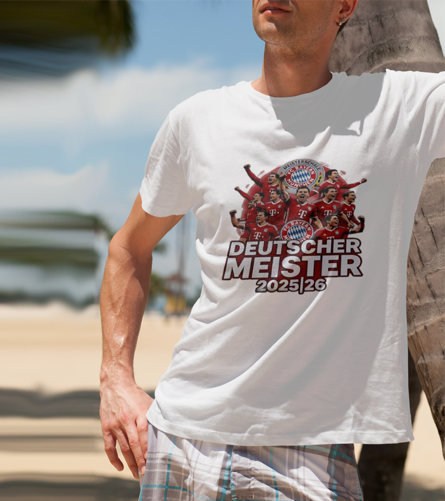 FC Bayern Munich Deutscher Meister 2025 2026 Celebration T-Shirt