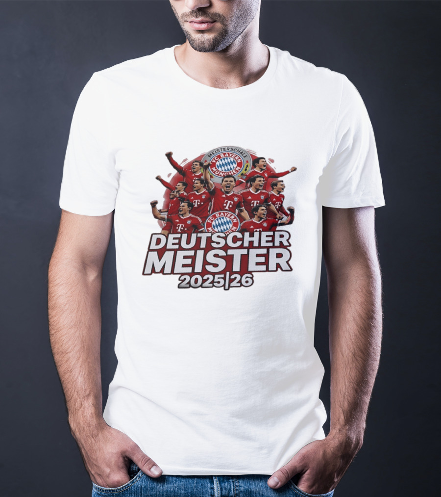 FC Bayern Munich Deutscher Meister 2025 2026 Celebration T-Shirt