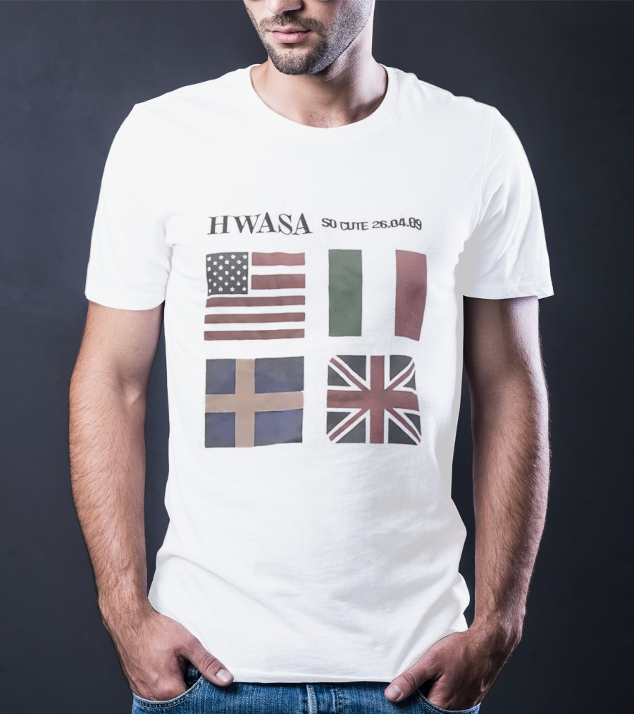 Hwasa USA Italy Sveriges British Flags T-Shirt