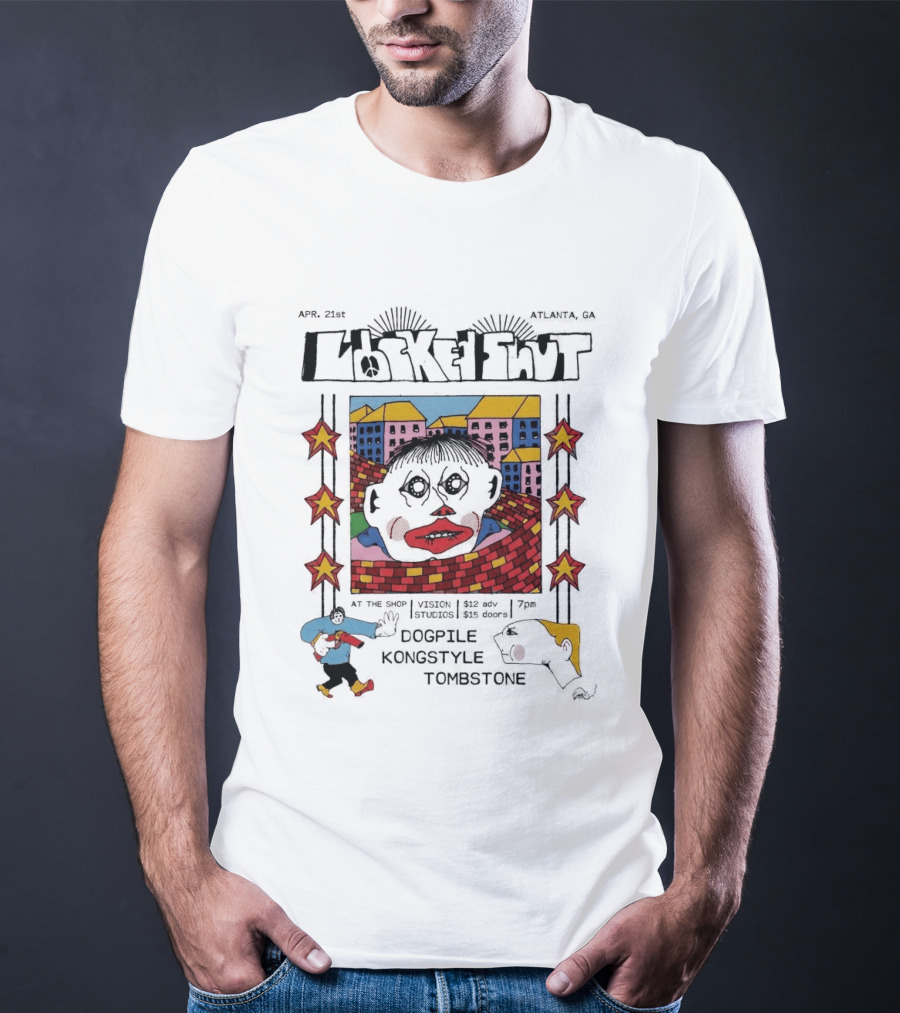 LOCKED SHUT Atlanta Apr 21 2026 DooPee Koncyste Tombstone Tour T-Shirt