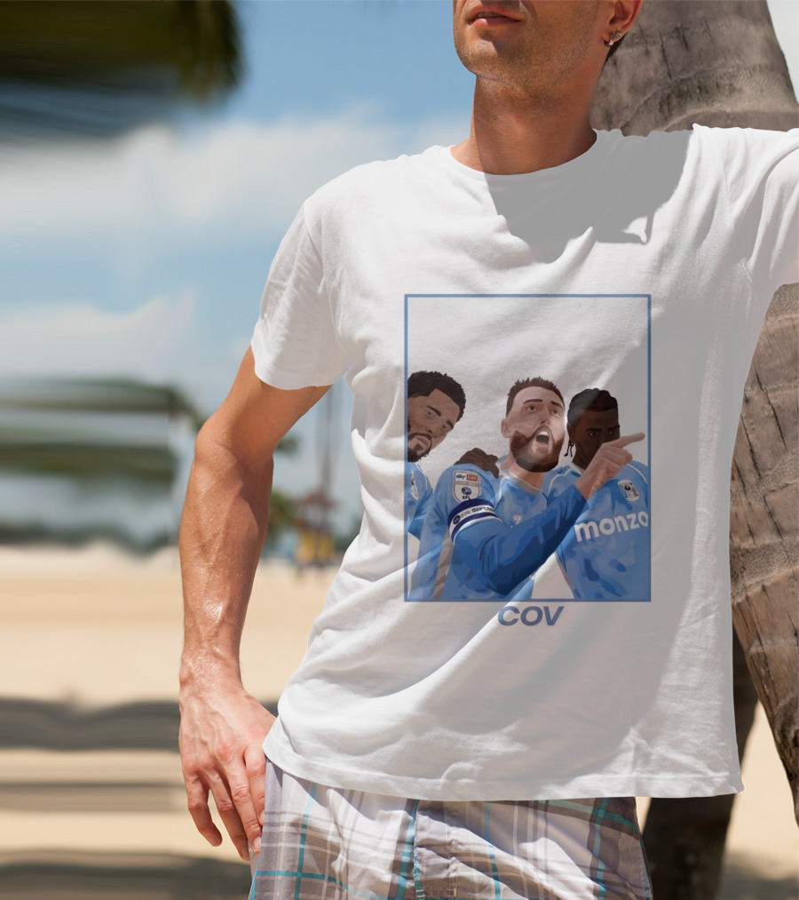 Matt Grimes Coventry City FC Sky Bet EFL Championship Promotion Monza Sponsorship T-Shirt