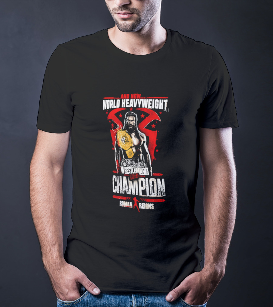 Roman Reigns WrestleMania 42 And New World Heavyweight Champion T-Shirt