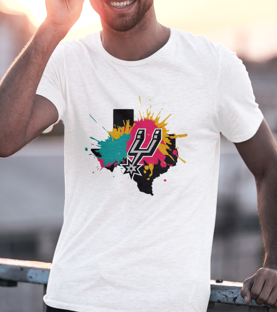 San Antonio Spurs Texas Colors Black NBA Basketball 2026 T-Shirt