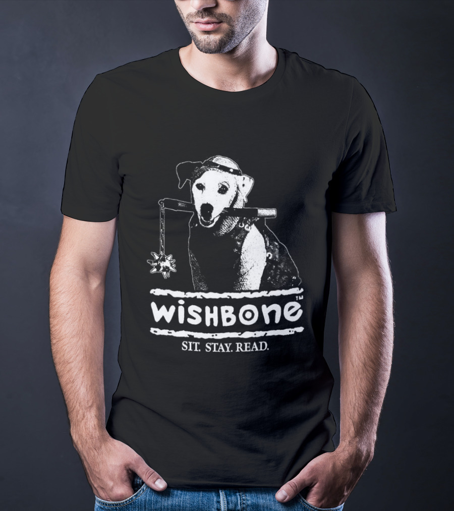 Wishbone Sit Stay Read Dog 1990 T-Shirt