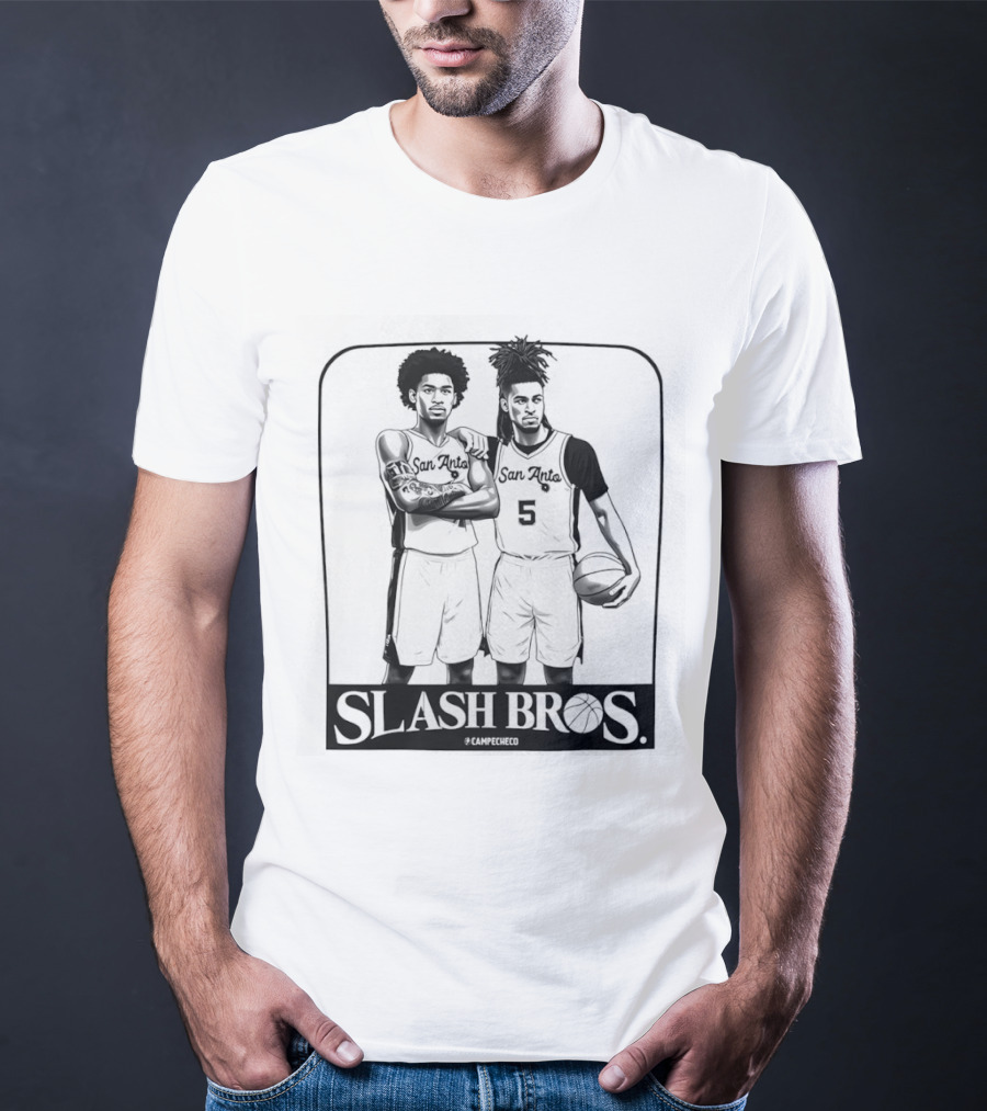 Stephon Castle Dylan Harper San Antonio Spurs Slash Bros Basketball Legends T-Shirt