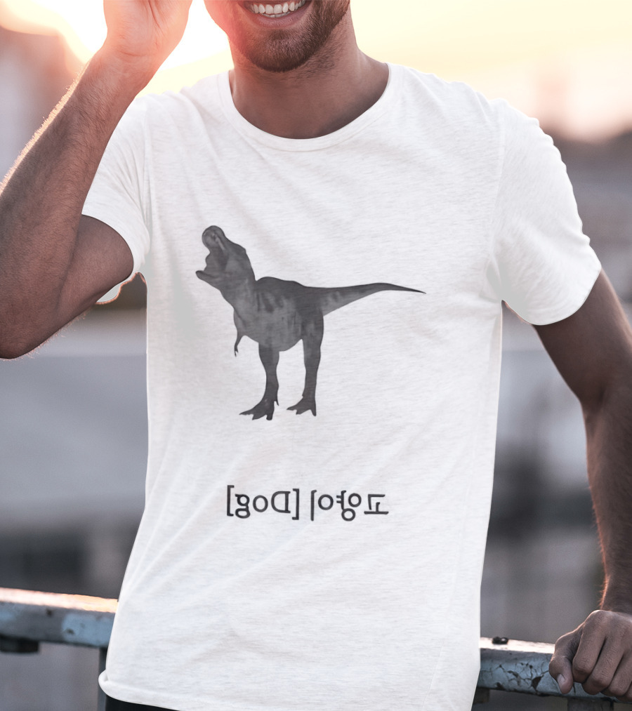 Tarbosaurus Korea Dinosaur Silhouette Roaring Charm T-Shirt
