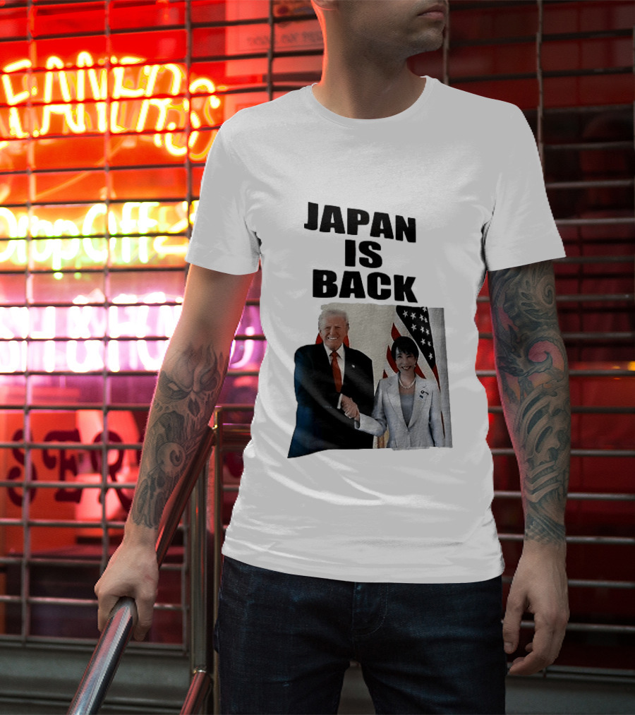 Japan Is Back Trump Political Image With Flags T-Shirt