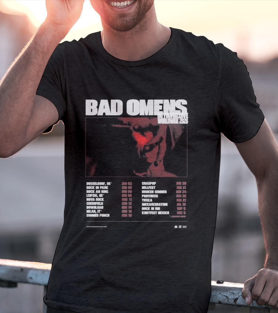 Bad Omens 2026 Worldwide Tour Dates T-Shirt