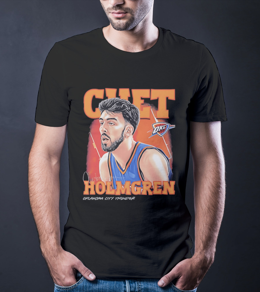 Chet Holmgren OKC Thunder 90s Airbrush T-Shirt
