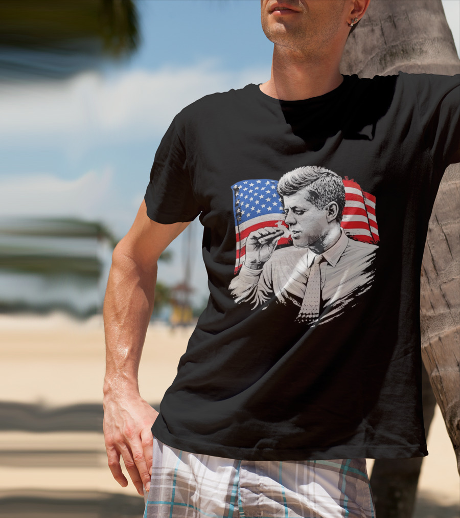 JFK Cigars American Flag 2026 T-Shirt