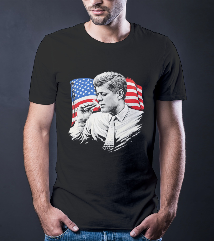 JFK Cigars American Flag 2026 T-Shirt