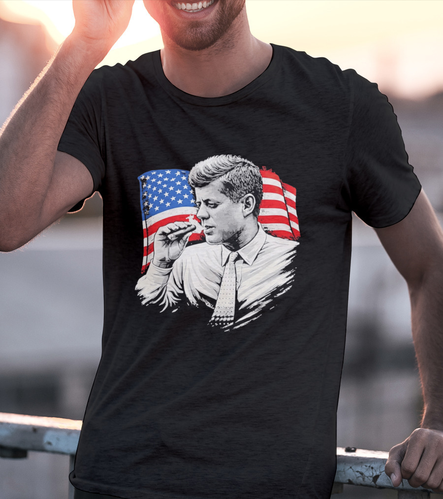 JFK Cigars American Flag 2026 T-Shirt