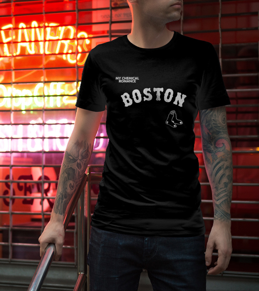 My Chemical Romance Boston Red Sox The Black Parade Collaboration T-Shirt