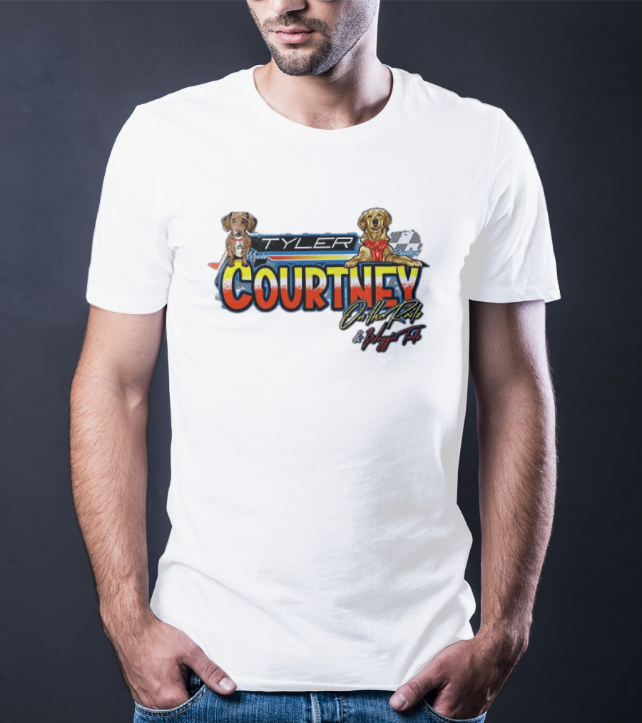 Tyler Courtney On The Rails And Waggin Tails With Dogs Racing T-Shirt