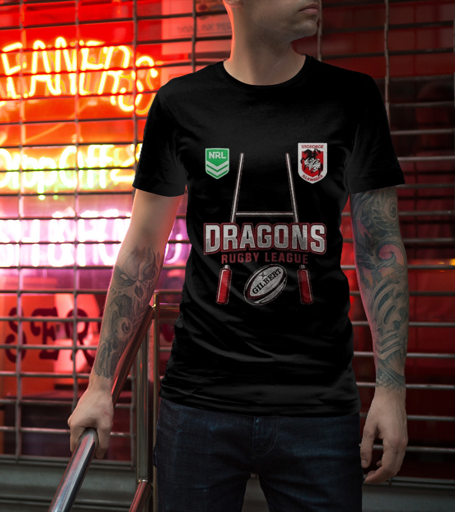 St George Illawarra Dragons Rugby League NRL Gilbert Ball T-Shirt