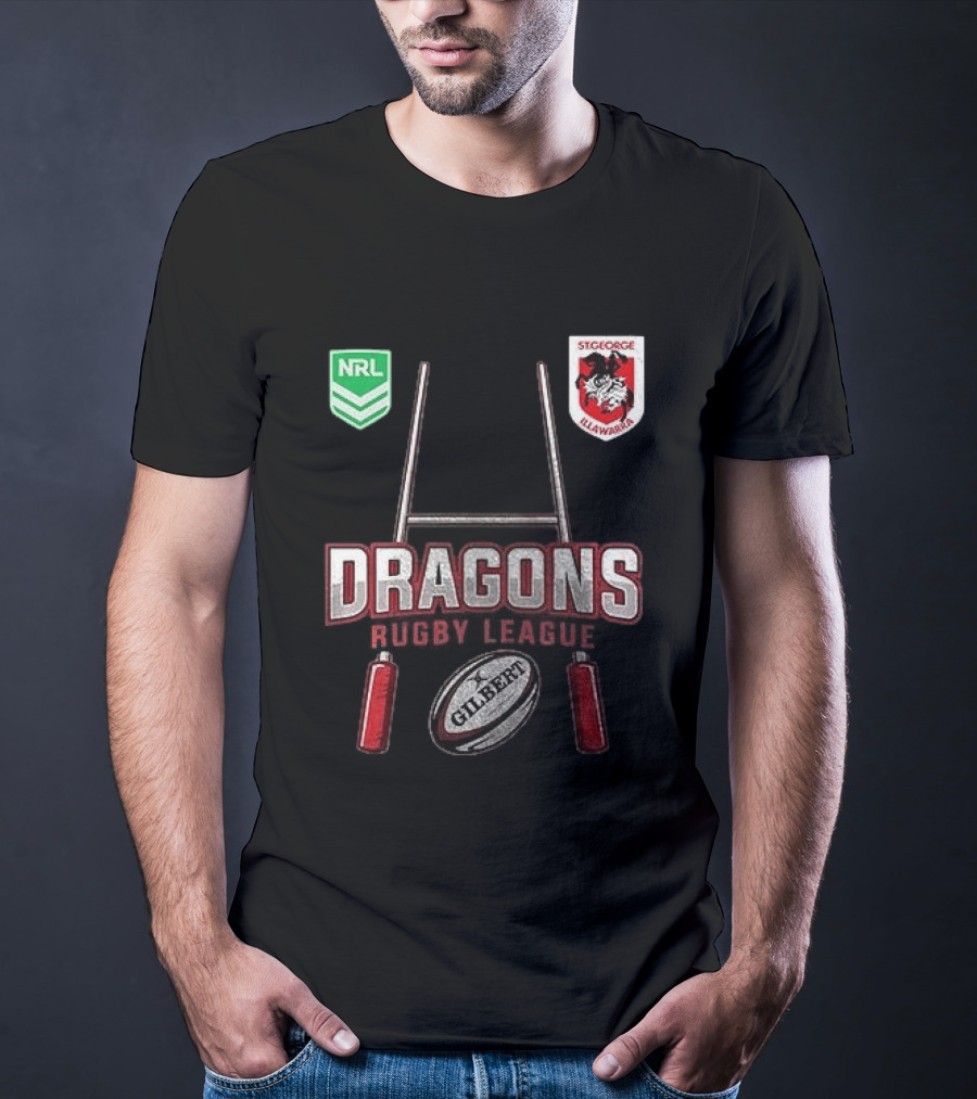St George Illawarra Dragons Rugby League NRL Gilbert Ball T-Shirt