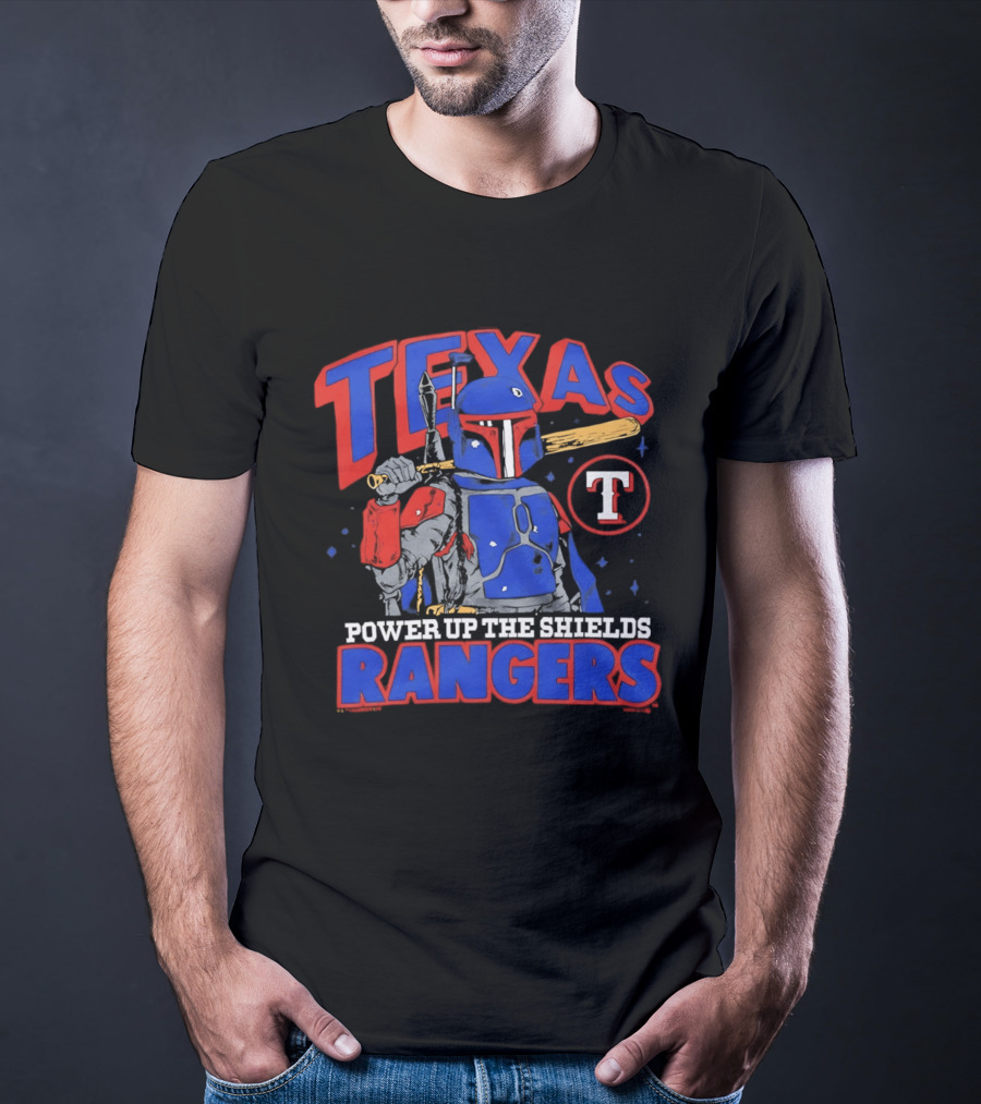 Texas Rangers Power Up The Shields With Star Wars Bounty Hunter Collaboration T-Shirt
