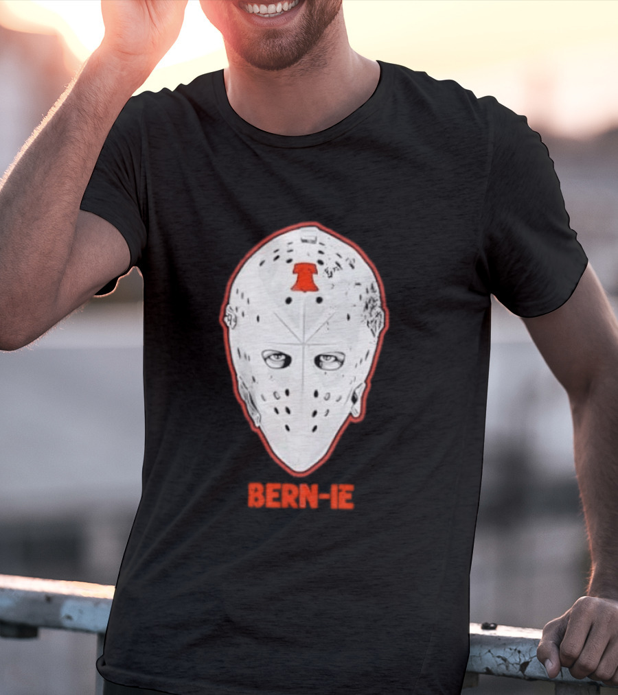 Bern Ie Philadelphia Hockey Liberty Bell Goalie Mask T-Shirt
