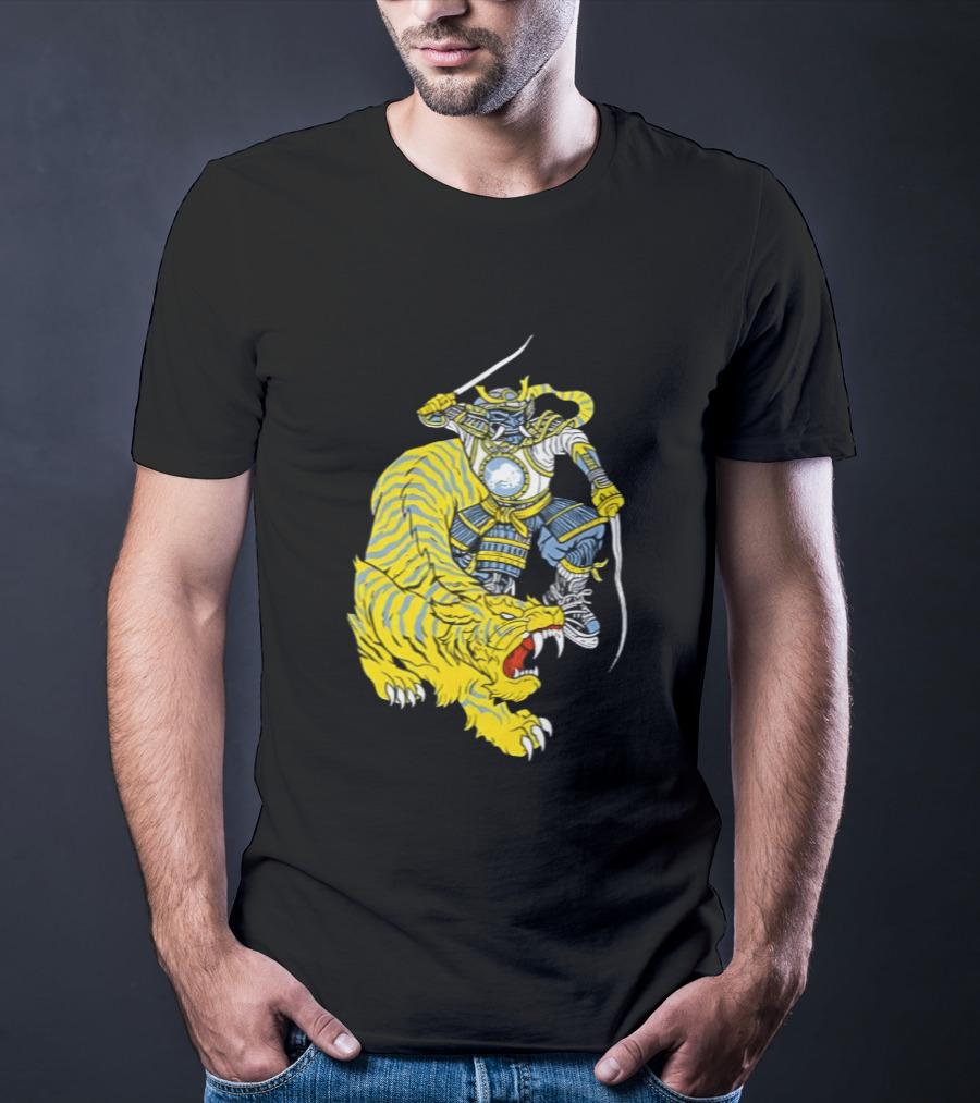 Buffalo Sabres Knight Battling Fierce Sabretooth Tiger T-Shirt
