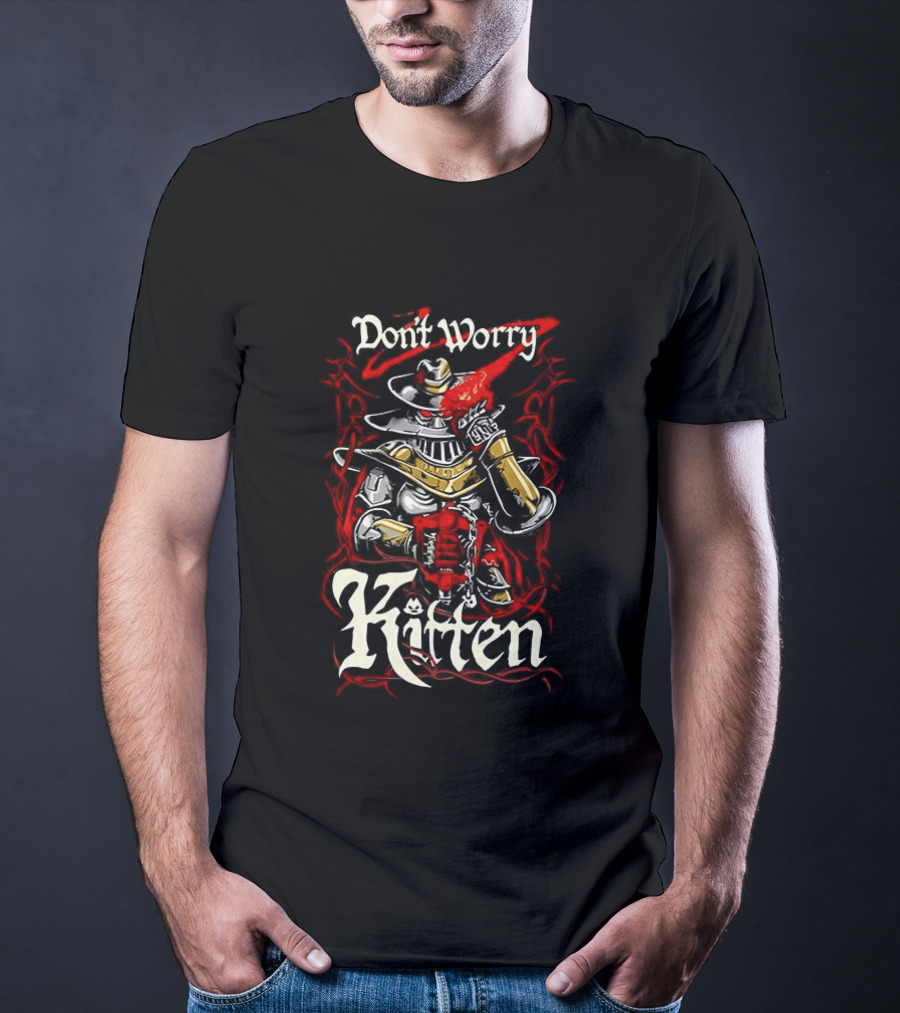 Don't Worry Kitten Meatcanyon Samurai Armor T-Shirt