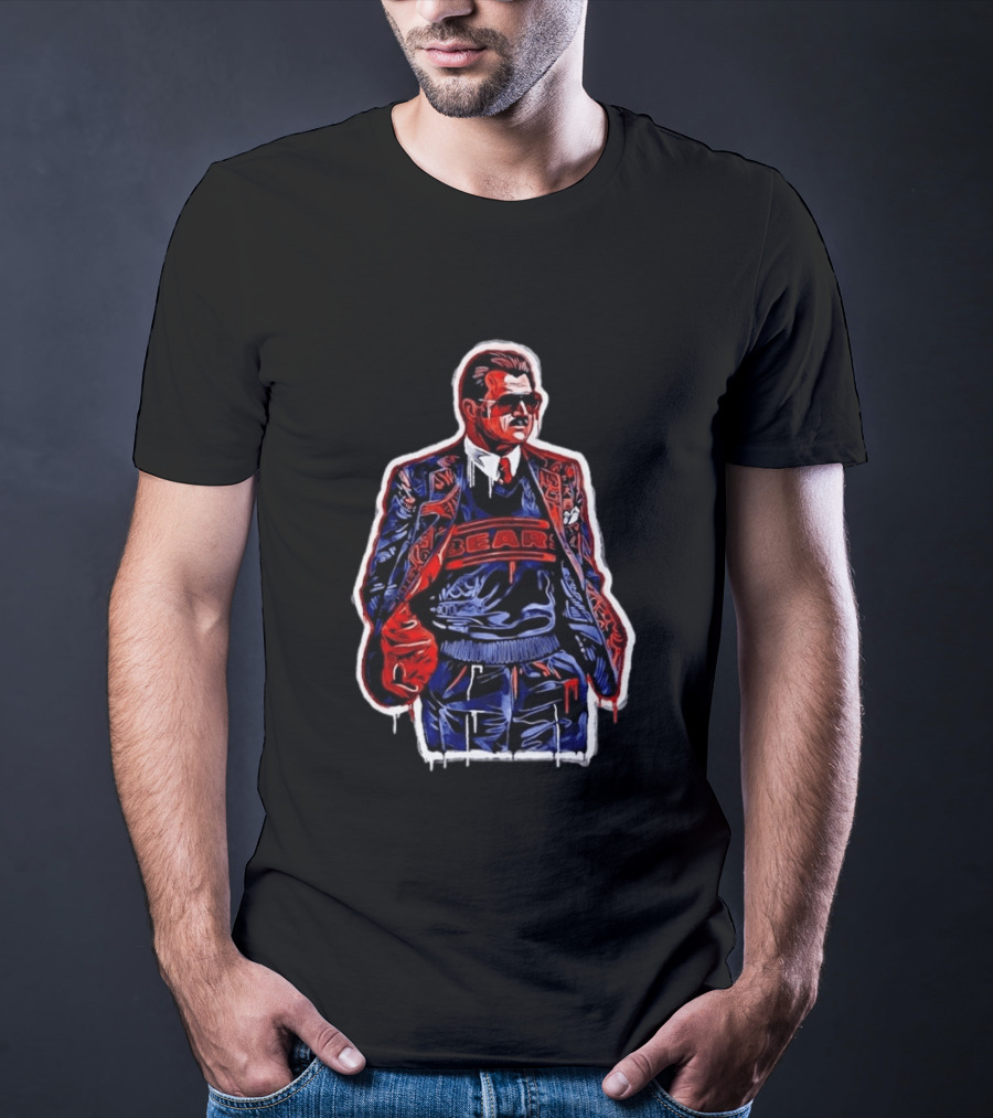 Mike Ditka Chicago Bears Football Graffiti T-Shirt