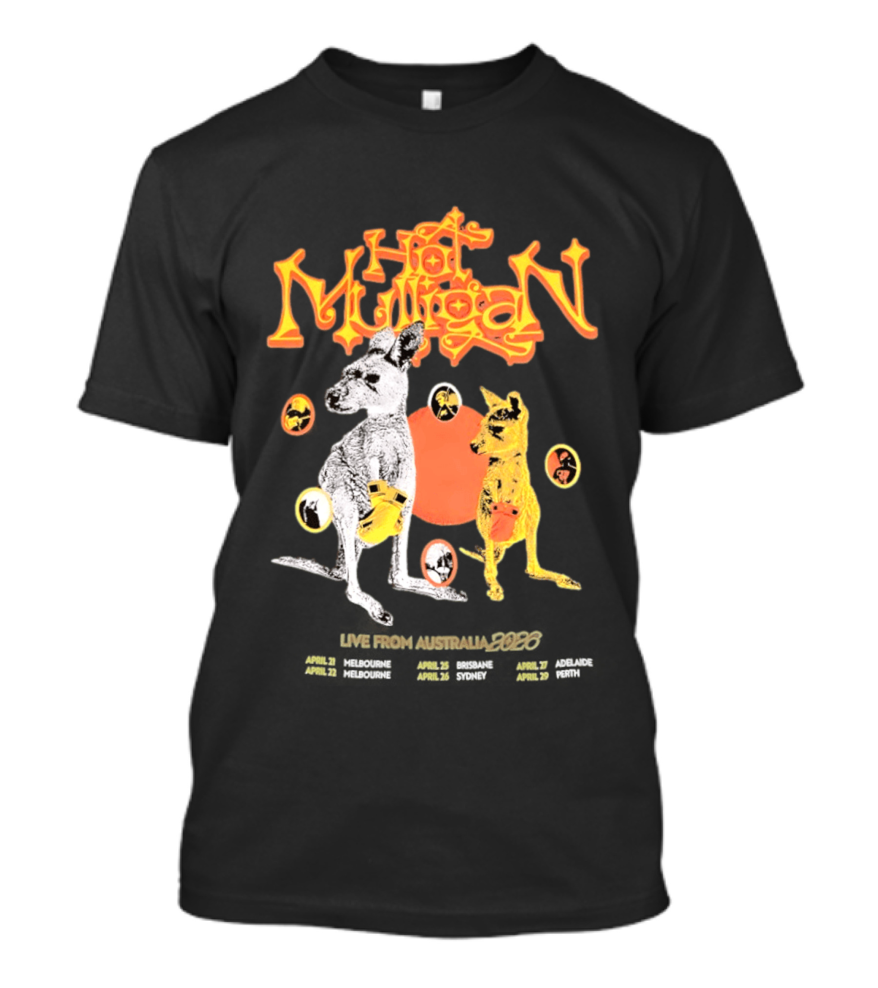 Hot Mulligan Australia Tour 2026 Kangaroo T-Shirt
