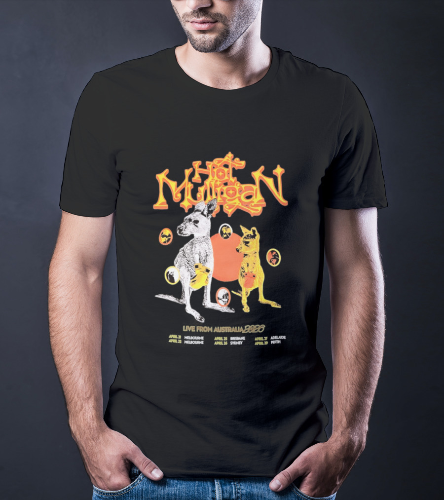 Hot Mulligan Australia Tour 2026 Kangaroo T-Shirt
