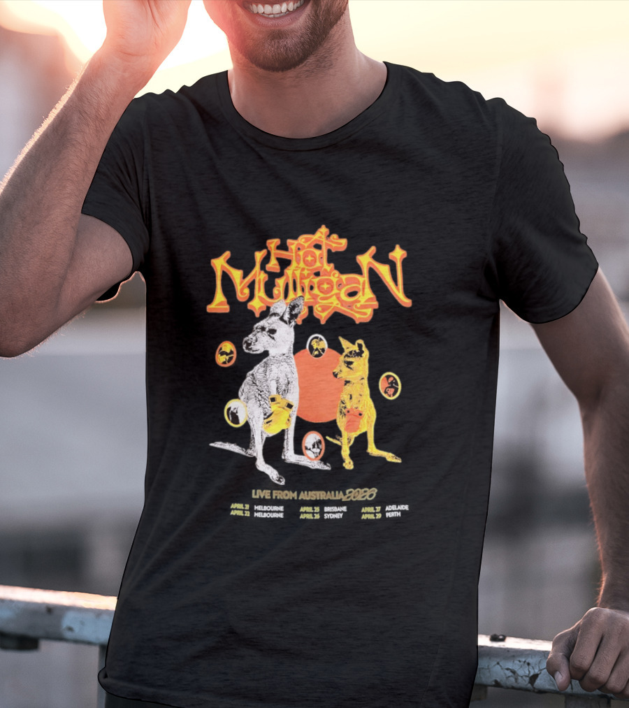 Hot Mulligan Australia Tour 2026 Kangaroo T-Shirt