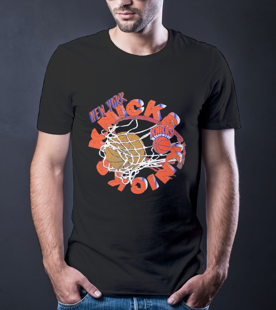 New York Knicks Basketball Net Graphic Text Preschool 2026 T-Shirt