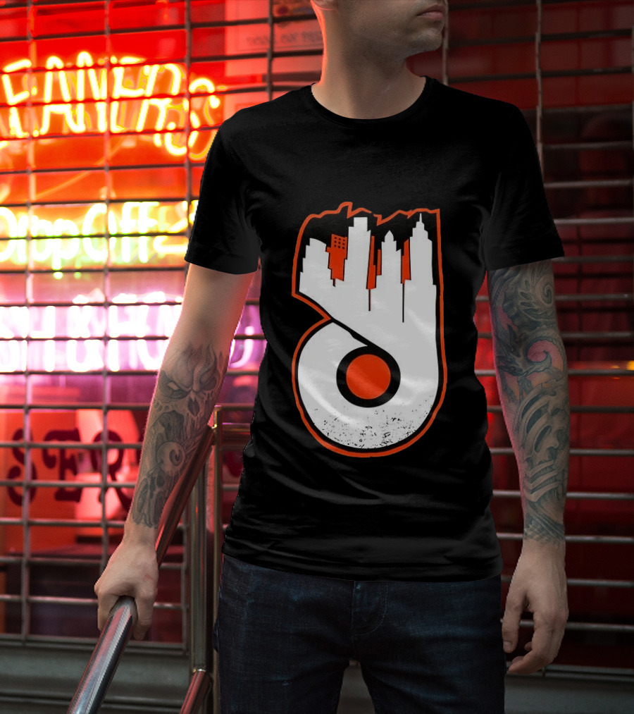 Philadelphia Flyers Skyline Emblem With Cityscape T-Shirt