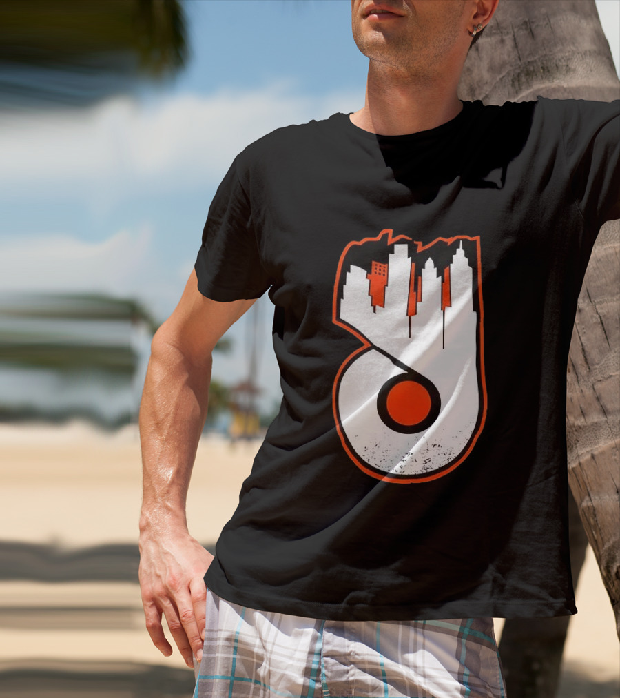 Philadelphia Flyers Skyline Emblem With Cityscape T-Shirt