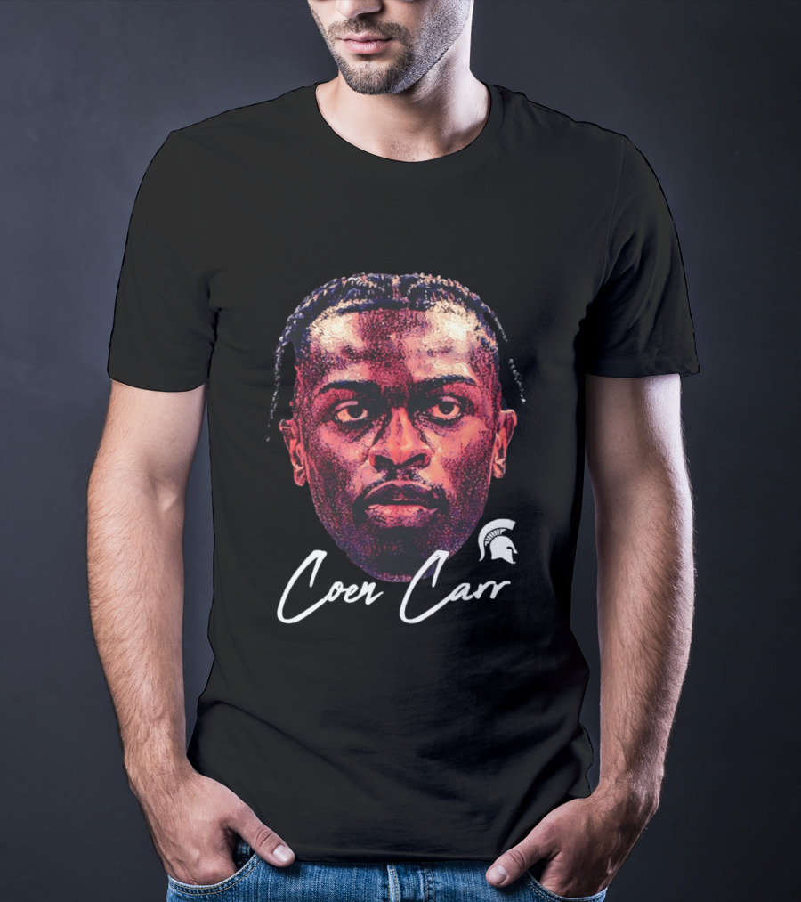Coen Carr Michigan State Spartans Basketball Big Head T-Shirt