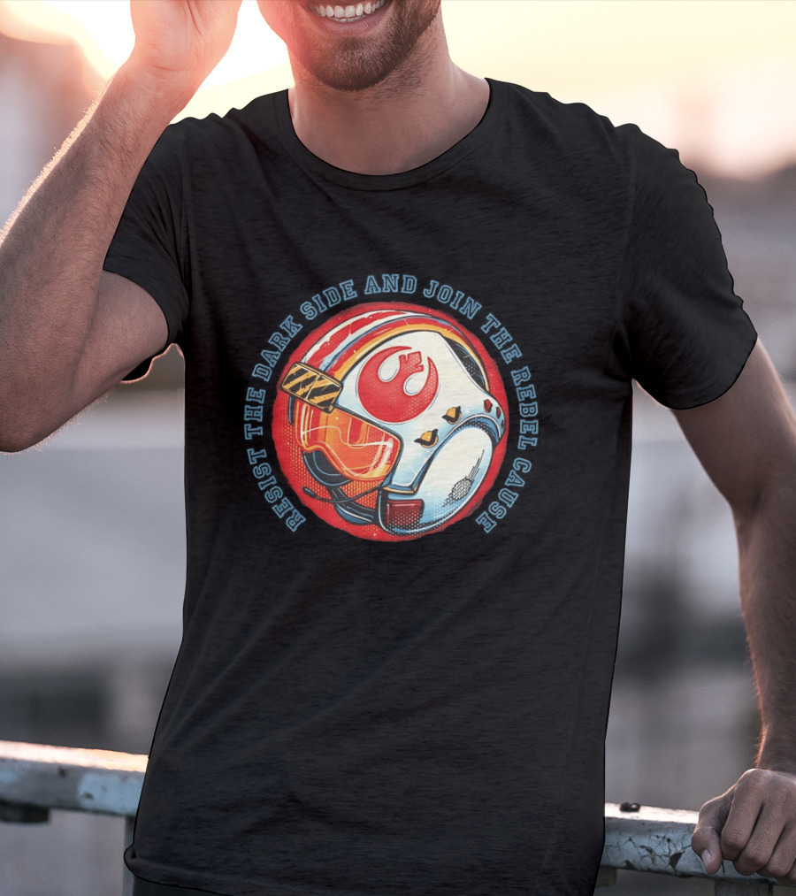 Resist The Dark Side And Join The Rebel Cause Starfighter Helmet T-Shirt