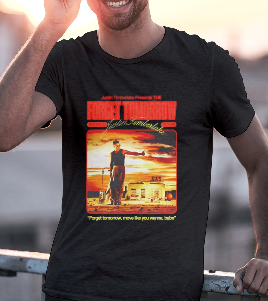 Forget Tomorrow World Tour Justin Timberlake Gas Station Scene T-Shirt