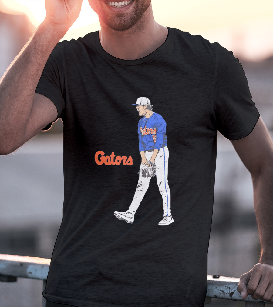 Liam Peterson Florida Gators Baseball Intense Scream Moment T-Shirt