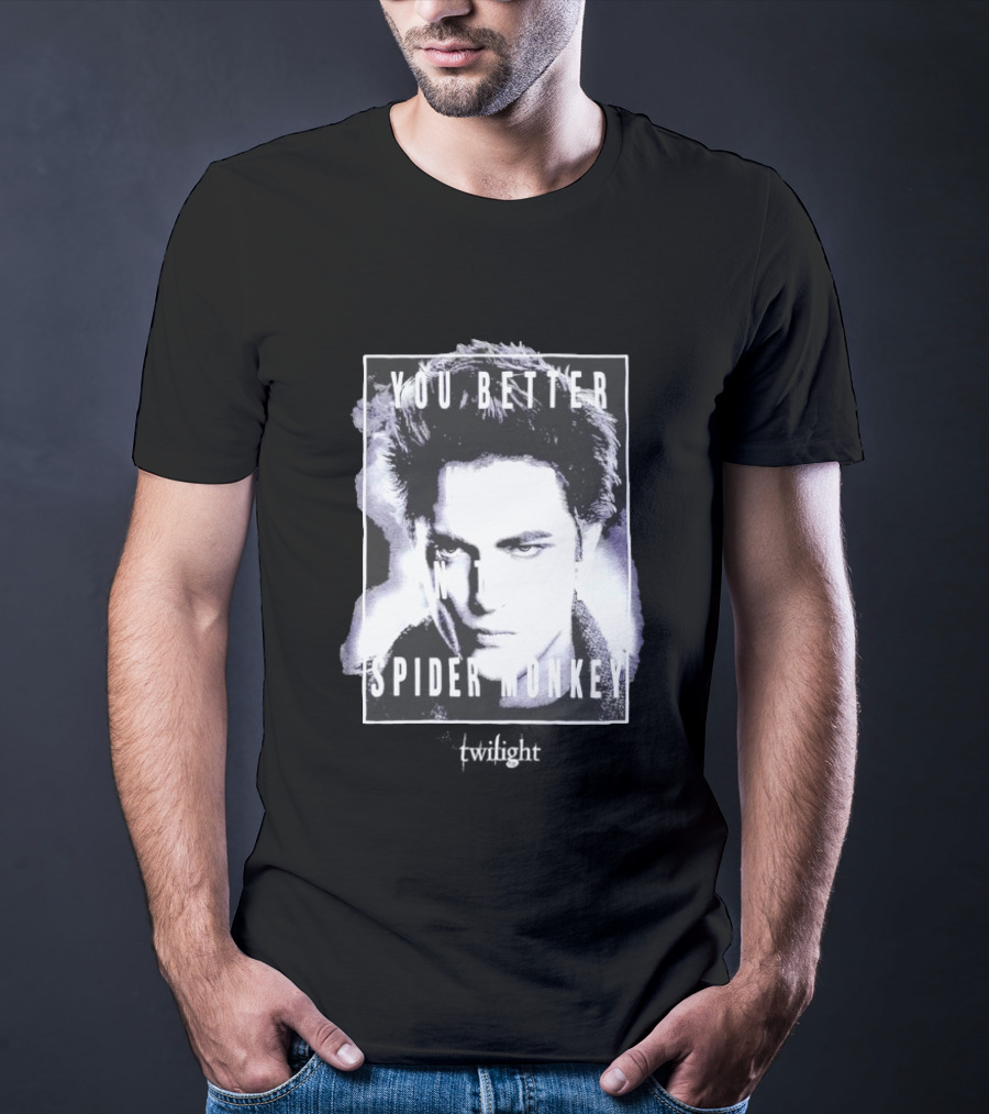 The Twilight Saga You Better Hold On Tight Spider Monkey Edward T-Shirt