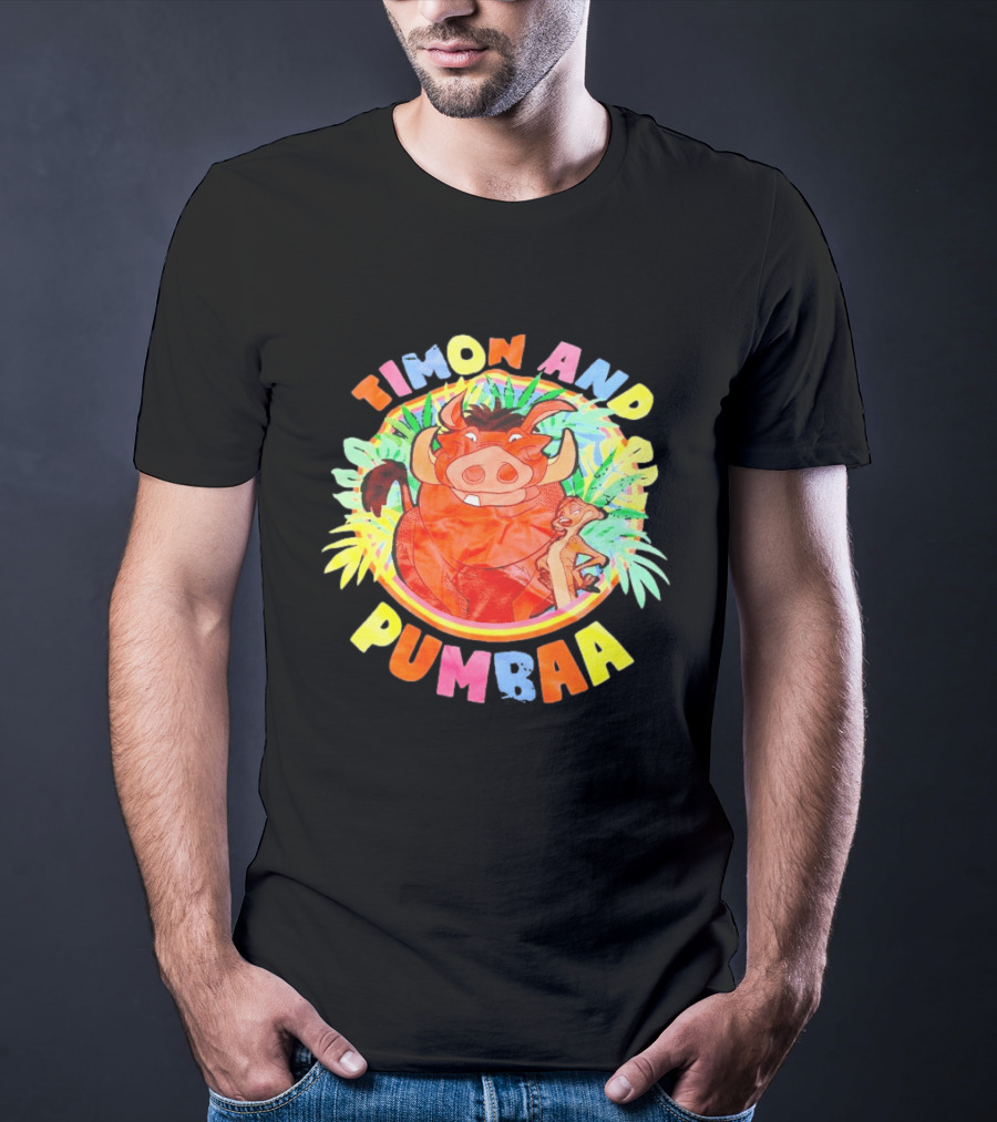 Timon And Pumbaa Colorful Jungle Adventure T-Shirt
