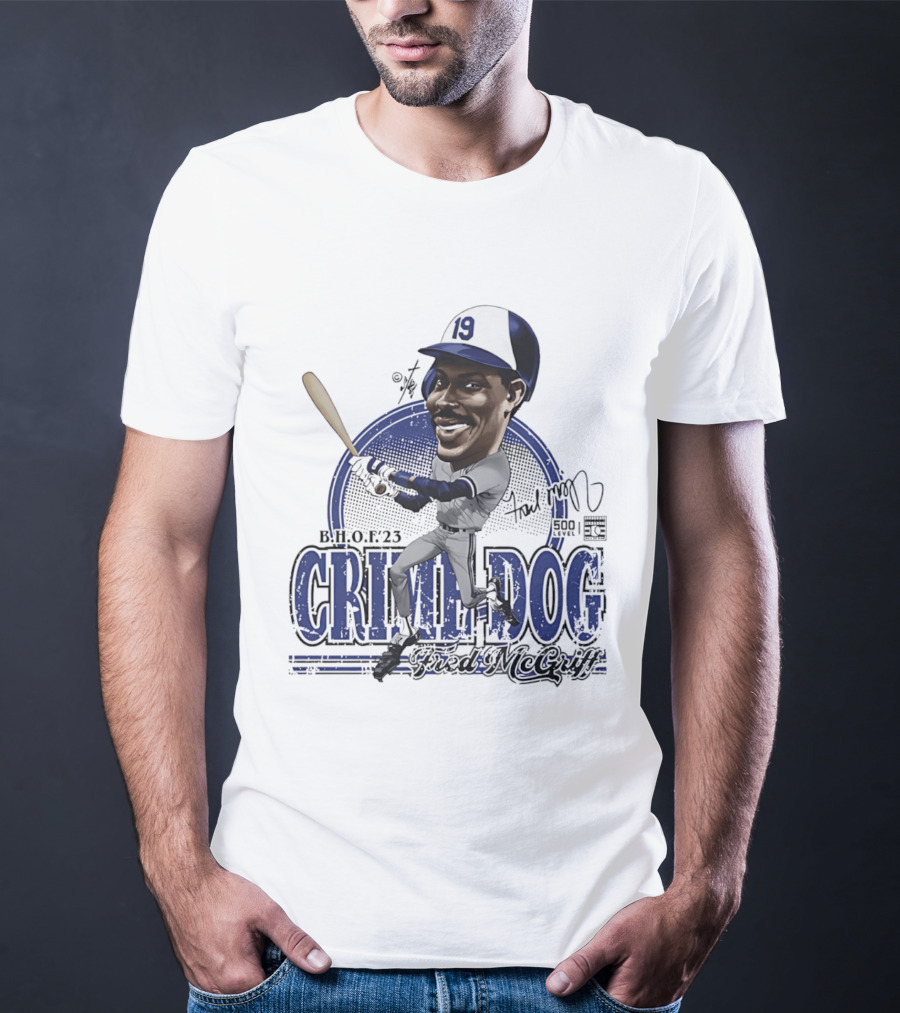 Fred McGriff Crime Dog B.H.O.F.23 Toronto Blue Jays Bruce Stark T-Shirt
