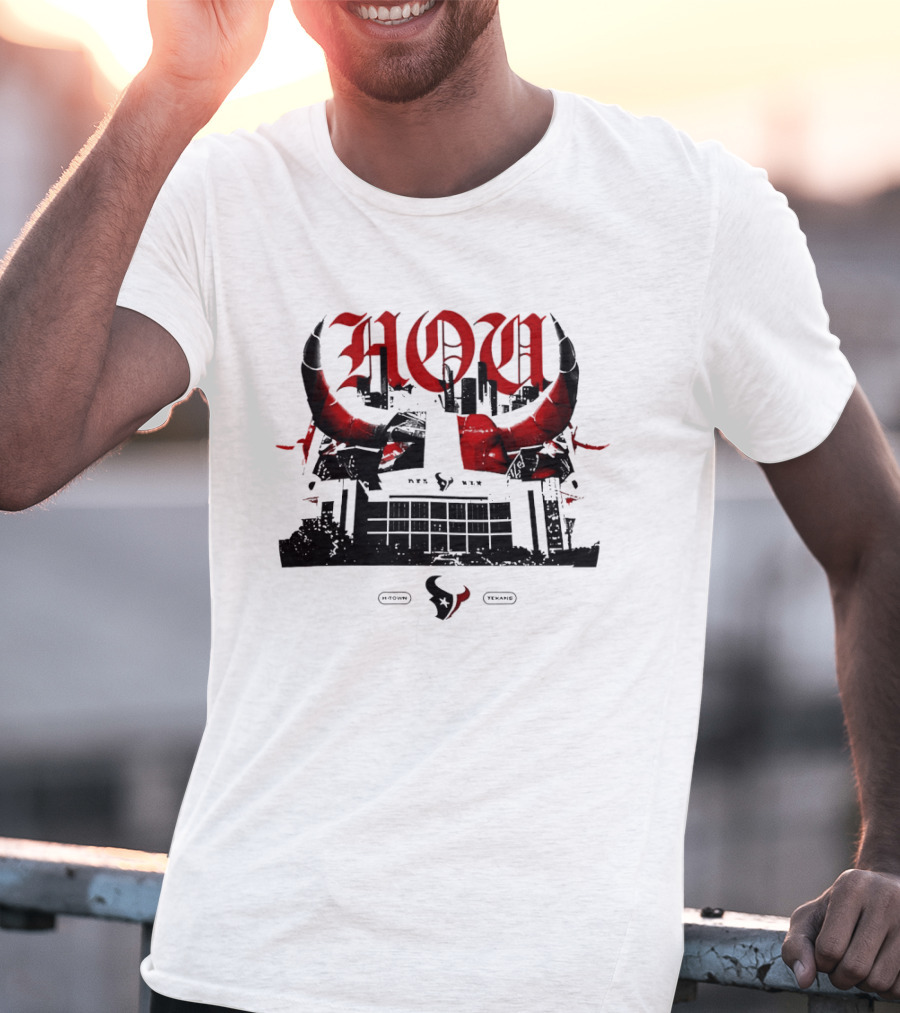 Houston Texans H Town 25 Seasons NFL Football Horns Stadium T-Shirt