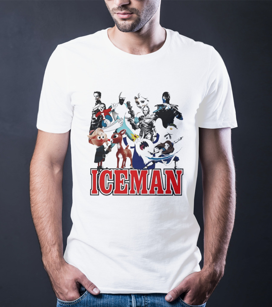Iceman Elsa Sub Zero Mr. Freeze Cartoon Characters T-Shirt