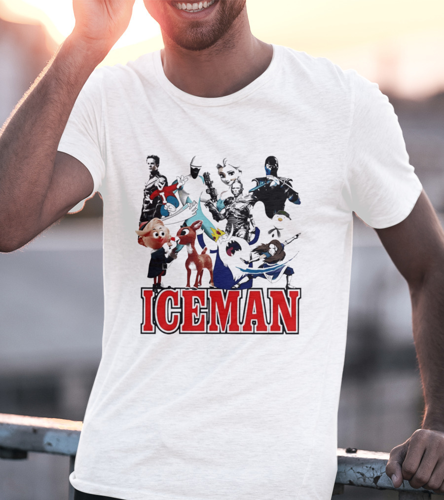 Iceman Elsa Sub Zero Mr. Freeze Cartoon Characters T-Shirt