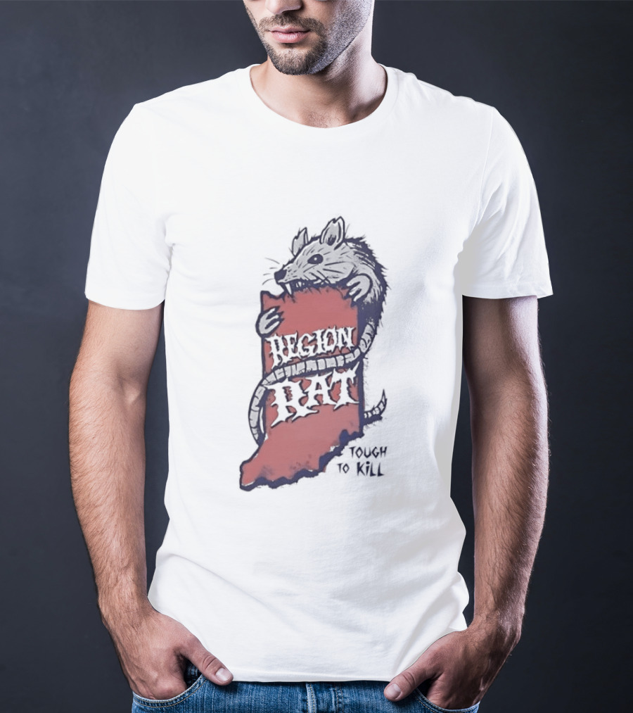 Region Rat Indiana State Map Tough To Kill T-Shirt